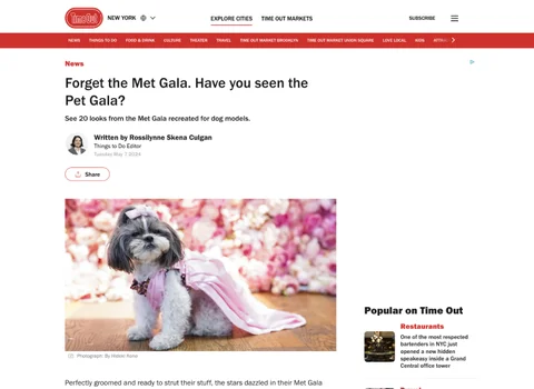 forget the met gala have you seen the pet gala 050724 — TimeOut New York // Pet Gala - Anthony Rubio